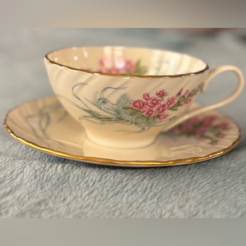 Lenox Rose Bouquet Tea Cup set